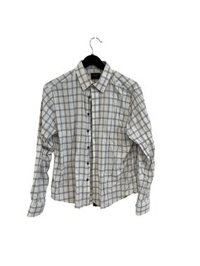 UNTUCKit White gray Button-Down Shirt  Windowpane